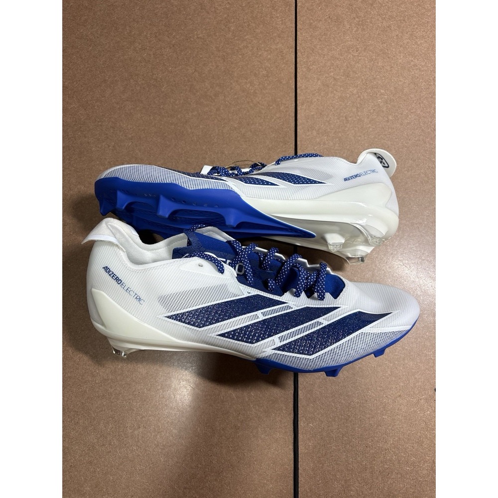 Adidas Adizero Electric Football Cleats White Royal Blue IE6292 Men's Size 12.5